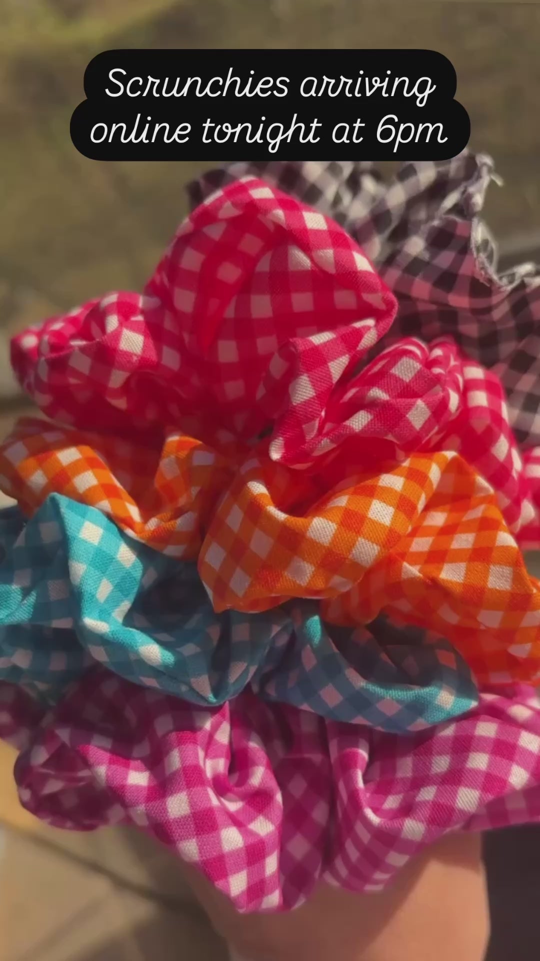 Gingham Scrunchie